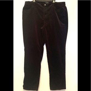 Talbots beautiful velvet black pant